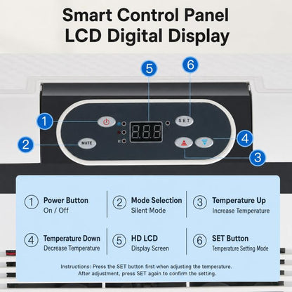 15L Mini Digital Display Car Fridge Dual Use Cooling & Warming Cooler US Plug, 15L
