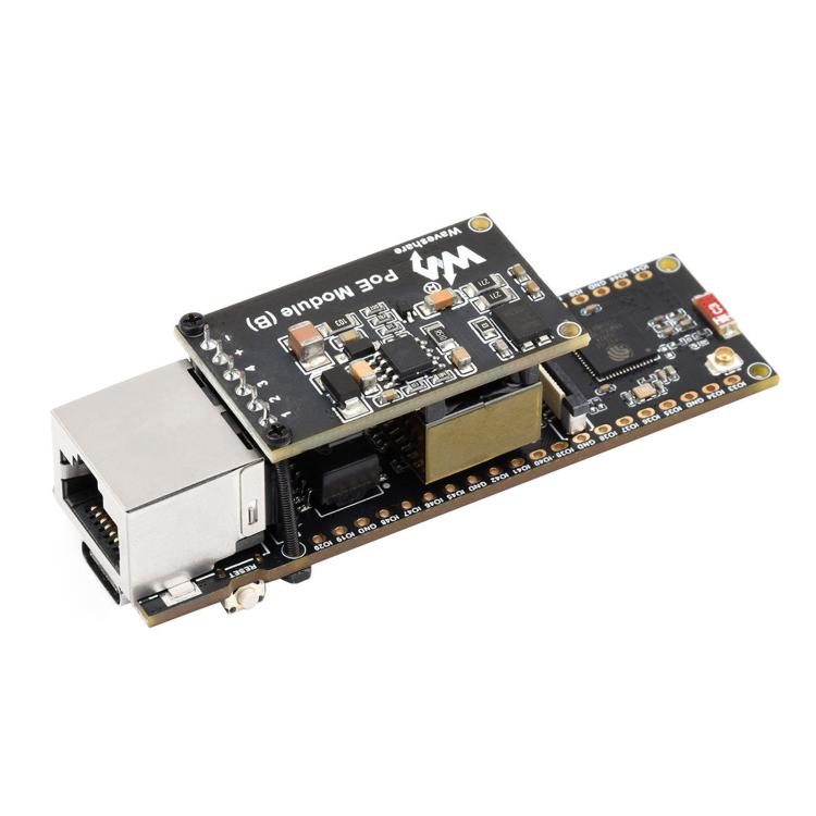 WAVESHARE ESP32-S3 ETH Development Board, 10/100Mbps RJ45 Ethernet Port, Wi-Fi & Bluetooth Support, 240MHz Dual Core Processor, Single Board No Soldered Pin Header, Mainboard+OV5640 Camera No Soldered Pin Header