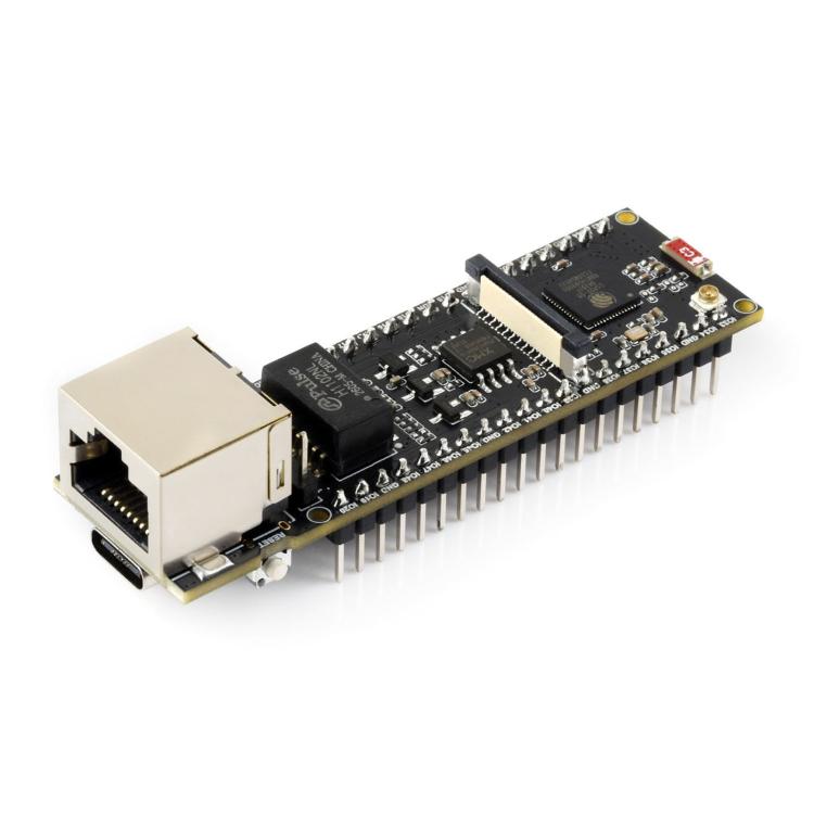 WAVESHARE ESP32-S3 ETH Development Board, 10/100Mbps RJ45 Ethernet Port, Wi-Fi & Bluetooth Support, 240MHz Dual Core Processor, Single Board No Soldered Pin Header, Mainboard+OV5640 Camera No Soldered Pin Header