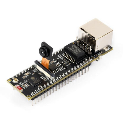 WAVESHARE ESP32-S3 ETH Development Board, 10/100Mbps RJ45 Ethernet Port, Wi-Fi & Bluetooth Support, 240MHz Dual Core Processor, Single Board No Soldered Pin Header, Mainboard+OV5640 Camera No Soldered Pin Header