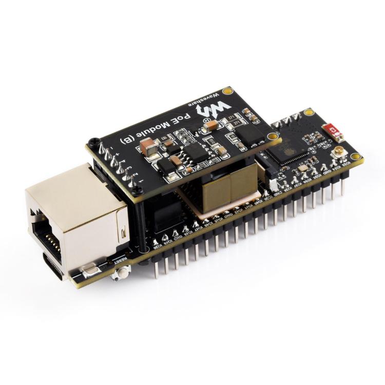 WAVESHARE ESP32-S3 ETH Development Board, 10/100Mbps RJ45 Ethernet Port, Wi-Fi & Bluetooth Support, 240MHz Dual Core Processor, Single Board No Soldered Pin Header, Mainboard+OV5640 Camera No Soldered Pin Header