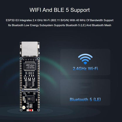 WAVESHARE ESP32-S3 ETH Development Board, 10/100Mbps RJ45 Ethernet Port, Wi-Fi & Bluetooth Support, 240MHz Dual Core Processor, Single Board No Soldered Pin Header, Mainboard+OV5640 Camera No Soldered Pin Header