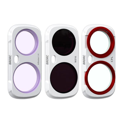 For Insta360 Luna Ultra BRDRC Magnetic Filter, UV Filter, CPL + ND16 + Black Soft Filter, CPL + Black Soft + Adjustable VND Filter, CPL + Black Soft + Anti-Light Pollution + Adjustable VND Filter