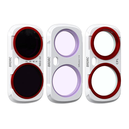 For Insta360 Luna Ultra BRDRC Magnetic Filter, UV Filter, CPL + ND16 + Black Soft Filter, CPL + Black Soft + Adjustable VND Filter, CPL + Black Soft + Anti-Light Pollution + Adjustable VND Filter