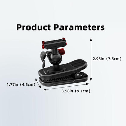 Flymile Magnetic Quick-release Backpack Shoulder Strap Clip Bracket, For DJI Osmo Action 3 / 4 / 5 Pro, For DJI Osmo Action 6 / Nano, For Insta360 Ace / Ace Pro / 2 / X5
