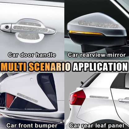 8pcs / Set Rhinestone Car Door Handle & Door Bowl Stickers Anti-Scratch Door Decor Decals