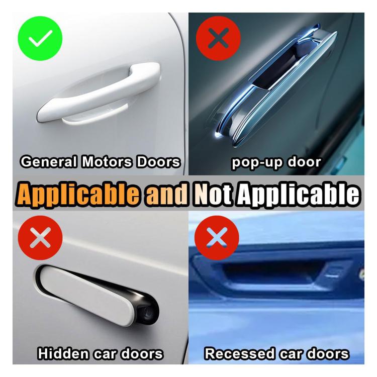 8pcs / Set Rhinestone Car Door Handle & Door Bowl Stickers Anti-Scratch Door Decor Decals