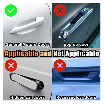 8pcs / Set Rhinestone Car Door Handle & Door Bowl Stickers Anti-Scratch Door Decor Decals