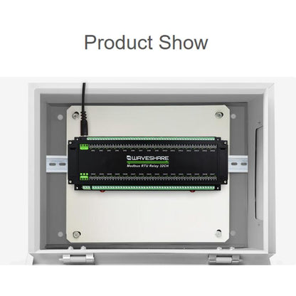 Waveshare Modbus RTU 32-Ch Relay Module RS485 Interface With Multiple Isolation Protection Circuits, 25140
