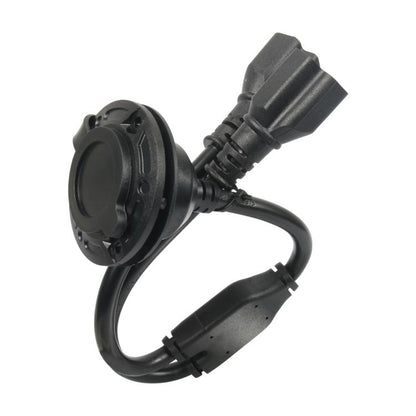 NEMA 5-15P 20A AC Port Plug with Dual Y-Splitter Cords Power Inlet for RV Camper, US Plug, Power Inlet Cord Only, with DIY Installation Kit