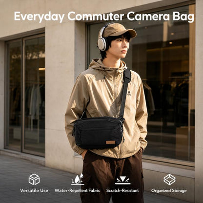 Camera Sling Bag Waterproof Lightweight Shoulder Crossbody Messenger Case, Cwatcun D325 Medium, Cwatcun D325 Large
