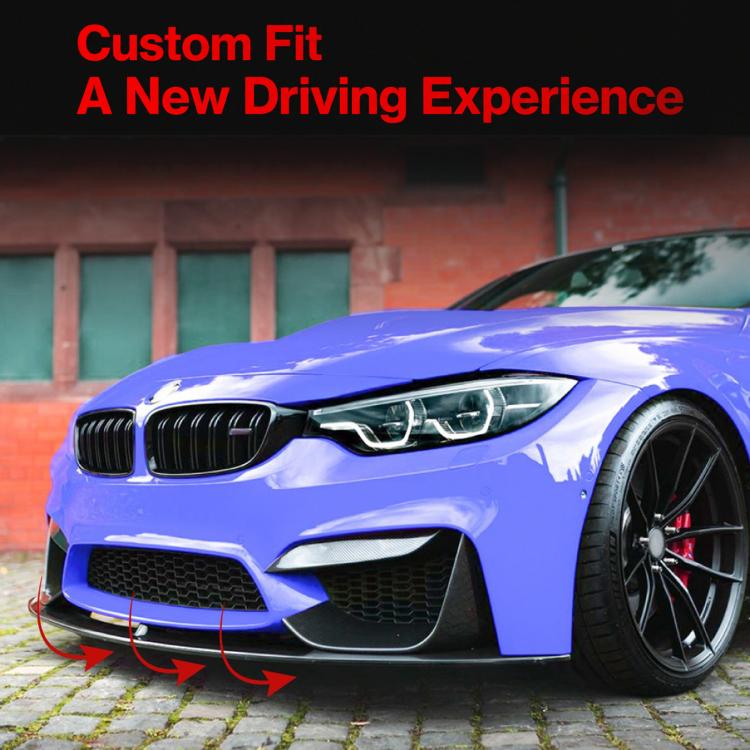 For BMW M3 F80 / F81 M4 F82 / F83 2015-2020 Car Accessories Stickers, Front Air Blade Black, Front Air Blade Carbon Fiber, Front Bumper Trim Black, Front Bumper Trim Carbon Fiber, Front Lip Black, Lip Carbon Fiber