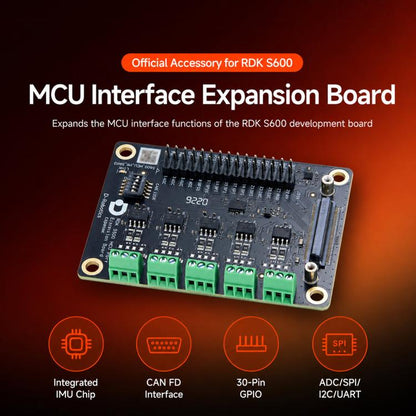 Yahboom D-Robotics RDK S600 MCU Port Expansion Board 5-Channel CAN FD Up to 8Mbps, RDK S600 MCU