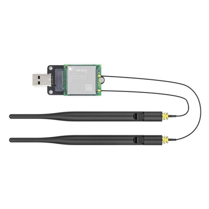 Yahboom SIM7600G-H-M2 Global Band 4G LTE Cat4 Cellular Module, Module Only, with Dual Antennas, with Antennas & USB Expansion Board, Telemetry Kit