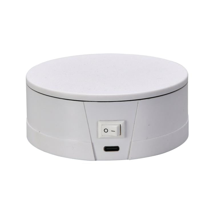 360-Degree Electric Rotating Display Stand/Live Streaming Shooting Base, 10cm Plugged In White, 10cm Plugged In Black, 11cm Rechargeable White, 11cm Rechargeable Black, 15cm Plugged In White, 15cm Plugged In Black, 15cm Rechargeable White