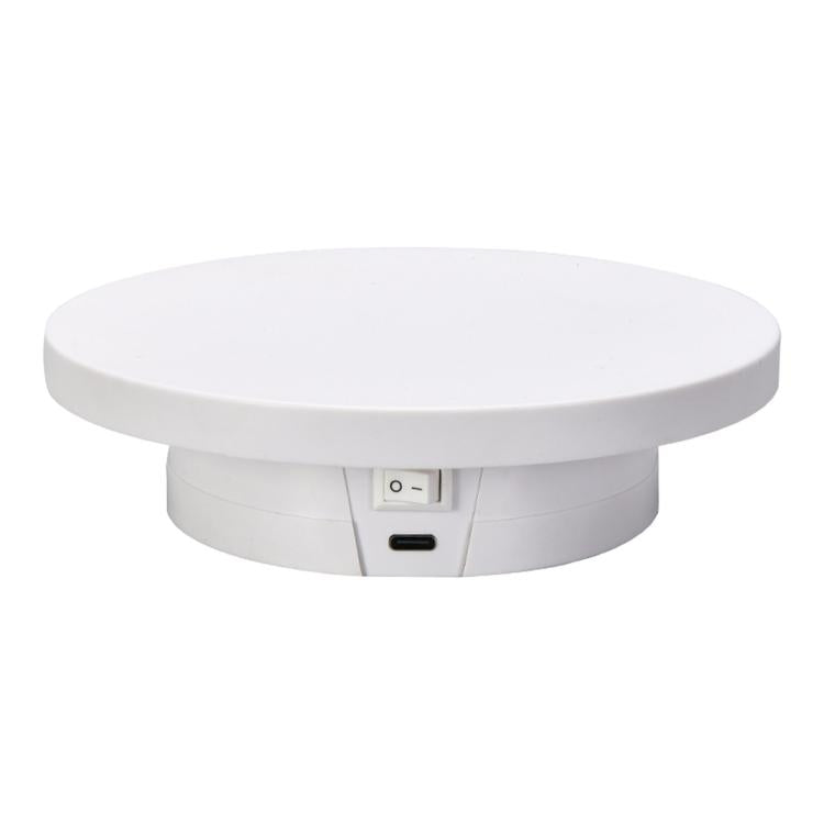 360-Degree Electric Rotating Display Stand/Live Streaming Shooting Base, 10cm Plugged In White, 10cm Plugged In Black, 11cm Rechargeable White, 11cm Rechargeable Black, 15cm Plugged In White, 15cm Plugged In Black, 15cm Rechargeable White