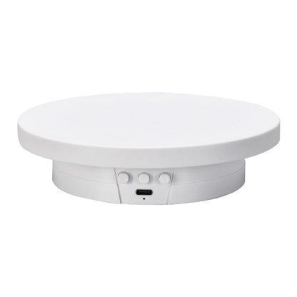 360-Degree Electric Rotating Display Stand/Live Streaming Shooting Base, 10cm Plugged In White, 10cm Plugged In Black, 11cm Rechargeable White, 11cm Rechargeable Black, 15cm Plugged In White, 15cm Plugged In Black, 15cm Rechargeable White