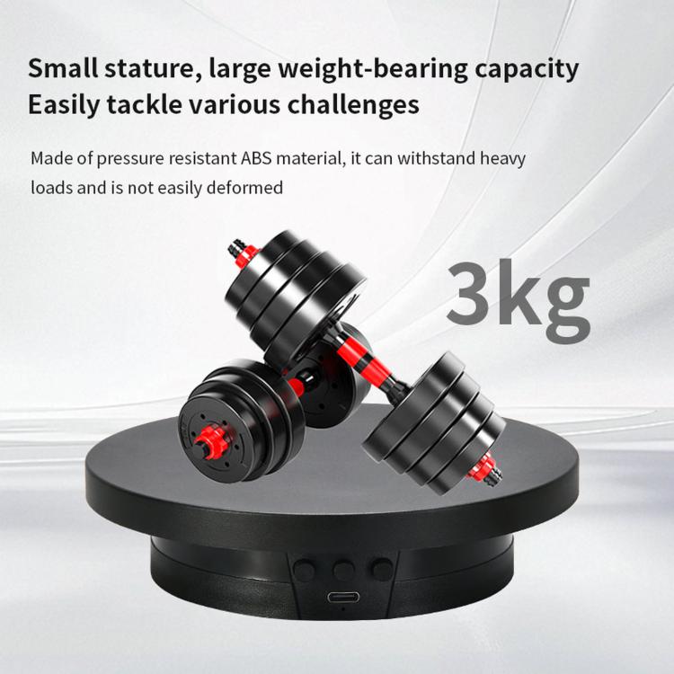 360-Degree Electric Rotating Display Stand/Live Streaming Shooting Base, 10cm Plugged In White, 10cm Plugged In Black, 11cm Rechargeable White, 11cm Rechargeable Black, 15cm Plugged In White, 15cm Plugged In Black, 15cm Rechargeable White