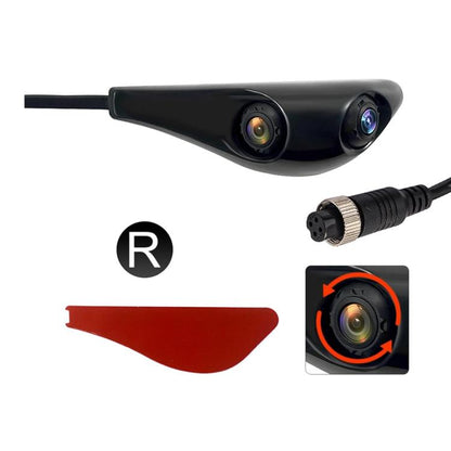 CAM374 1080P Dual Lens Car Rearview Mirror Camera Aviation Connector Hole-Free Auxiliary Camera, Black Right, Black Left, White Right, White Left