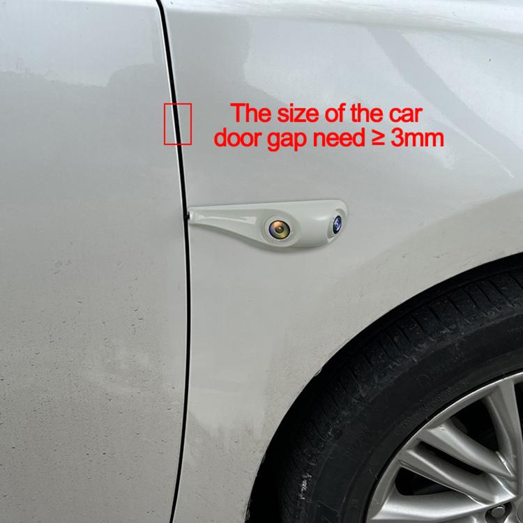 CAM374 1080P Dual Lens Car Rearview Mirror Camera Aviation Connector Hole-Free Auxiliary Camera, Black Right, Black Left, White Right, White Left