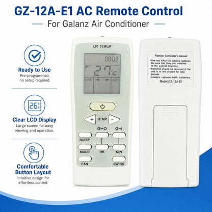 For Galanz GZ-12A-E1 Air Conditioner Replacement AC Remote Control