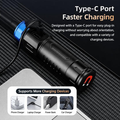Rechargeable LED Gooseneck Work Light With Magnetic Base Zoomable Inspection Flashlight, No Batteries, S1525 Red, S1526 Blue, 1526 Red