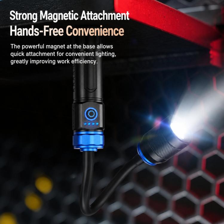 Rechargeable LED Gooseneck Work Light With Magnetic Base Zoomable Inspection Flashlight, No Batteries, S1525 Red, S1526 Blue, 1526 Red