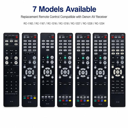 Replacement Remote Control For Denon AV Receiver Audio Video Controller, RC-1162, RC-1167, RC-1216, RC-1218, RC-1227, RC-1228, RC-1234
