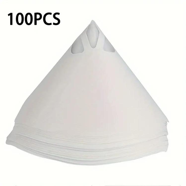 Disposable Paper Paint Strainers With Fine Nylon Mesh For Automotive & Painting Supplies, 100pcs / Pack