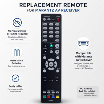 Replacement Remote Control For Marantz AV Receiver Audio Video Controller, RC024SR, RC028SR, RC033SR, RC034SR
