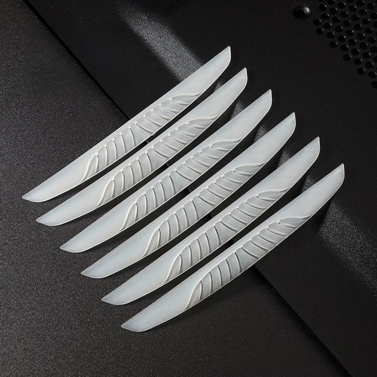 D-39 6pcs / Set Car Rearview Mirror & Door Edge Anti-Collision Strip Anti-Scratch Door Decor Sticker