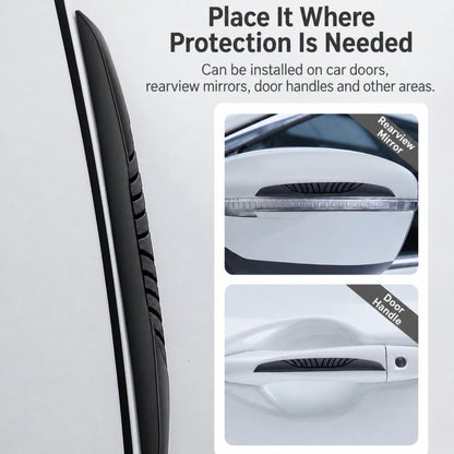 D-39 6pcs / Set Car Rearview Mirror & Door Edge Anti-Collision Strip Anti-Scratch Door Decor Sticker