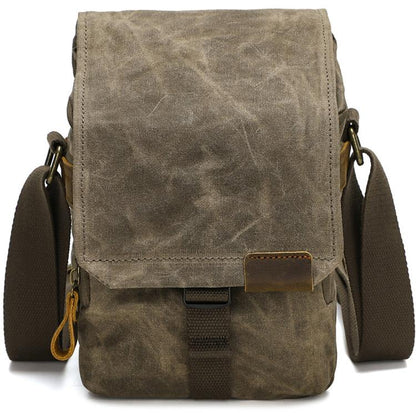 Waxed Canvas Camera Shoulder Bag Waterproof Vintage Messenger Case