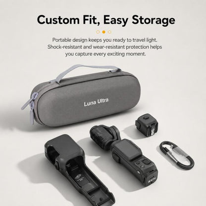 For Insta360 Luna Ultra Carrying Case Portable Hard Shell Storage Bag, Black, Gray, Purple, Pink, With Shoulder Strap Black, With Shoulder Strap Gray, With Shoulder Strap Purple, With Shoulder Strap Pink