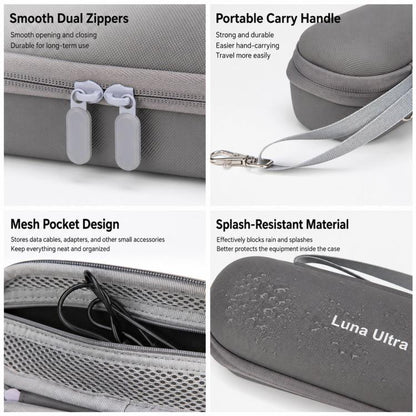 For Insta360 Luna Ultra Carrying Case Portable Hard Shell Storage Bag, Black, Gray, Purple, Pink, With Shoulder Strap Black, With Shoulder Strap Gray, With Shoulder Strap Purple, With Shoulder Strap Pink