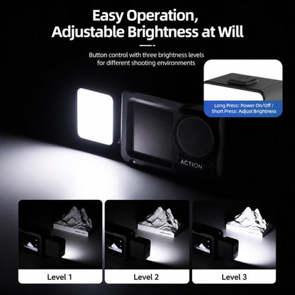 For DJI Osmo Action 5 Pro / 4 / 3 Magnetic Fill Light Portable Photography Lamp, ML-M02