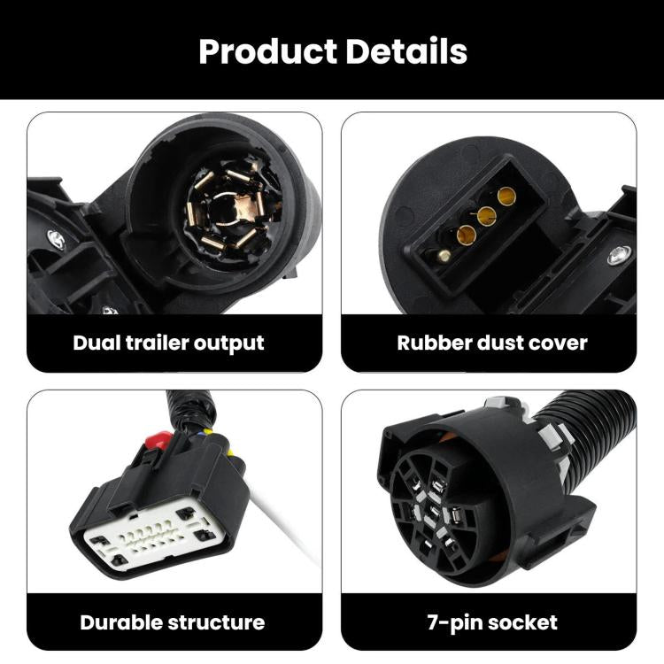Automotive Plug-and-play Trailer Plug Socket Connector Wiring Harness, BL3Z-13A576-B, 9L3Z-15A416-A