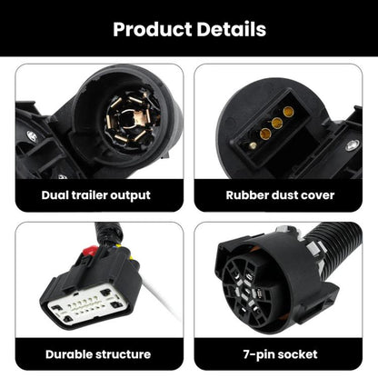 Automotive Plug-and-play Trailer Plug Socket Connector Wiring Harness, BL3Z-13A576-B, 9L3Z-15A416-A