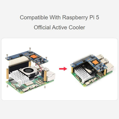 Waveshare 5/CM5 Dedicated PoE(+) Expansion Board For Raspberry Pi, 34611, 34612+ Case