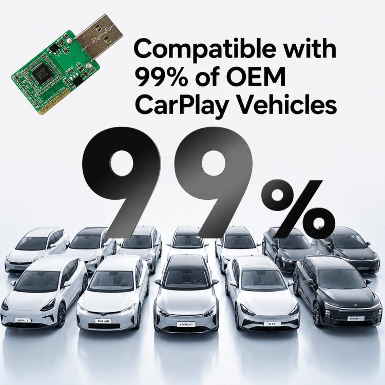 Wireless CarPlay Adapter PCB Board Module For OEM Wired Cars 5.8GHz WiFi & Bluetooth Smart Chip
