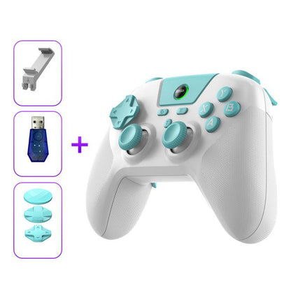 BSP G3 Tri-Mode Game Controller With Carbon Joysticks Macro Keys For PC / Switch / PS4 / iOS & Android, With Stand White, With Stand Black, With Stand Pink, With Stand Purple, With Receiver White, With Receiver Black, With Receiver Pink