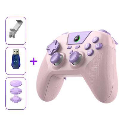 BSP G3 Tri-Mode Game Controller With Carbon Joysticks Macro Keys For PC / Switch / PS4 / iOS & Android, With Stand White, With Stand Black, With Stand Pink, With Stand Purple, With Receiver White, With Receiver Black, With Receiver Pink