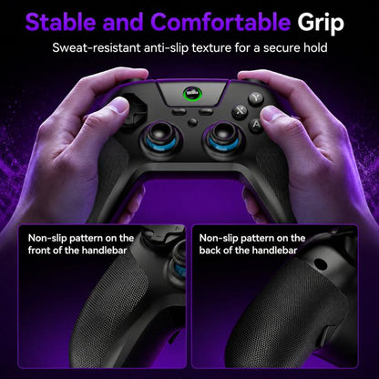 BSP G3 Tri-Mode Game Controller With Carbon Joysticks Macro Keys For PC / Switch / PS4 / iOS & Android, With Stand White, With Stand Black, With Stand Pink, With Stand Purple, With Receiver White, With Receiver Black, With Receiver Pink
