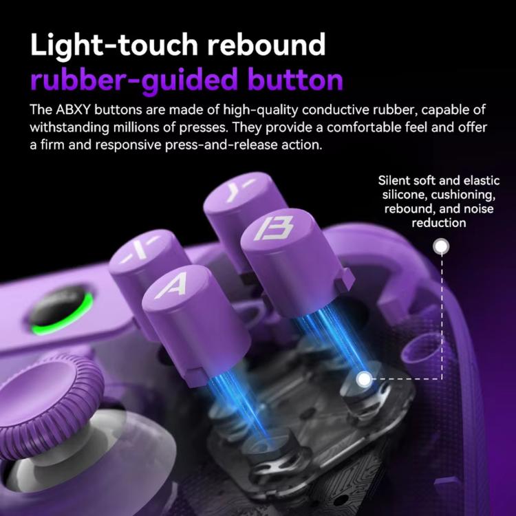 BSP G3 Tri-Mode Game Controller With Carbon Joysticks Macro Keys For PC / Switch / PS4 / iOS & Android, With Stand White, With Stand Black, With Stand Pink, With Stand Purple, With Receiver White, With Receiver Black, With Receiver Pink
