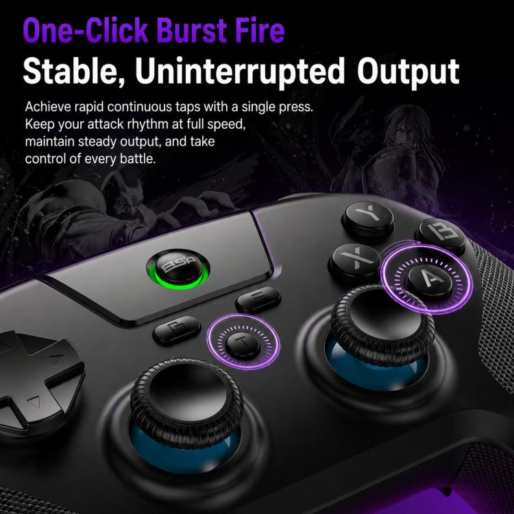 BSP G3 Tri-Mode Game Controller With Carbon Joysticks Macro Keys For PC / Switch / PS4 / iOS & Android, With Stand White, With Stand Black, With Stand Pink, With Stand Purple, With Receiver White, With Receiver Black, With Receiver Pink