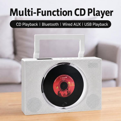 Kecag KC-606 Portable CD Player Home Bluetooth Music Player, White Plug-in, Black Plug-in, White Rechargeable, Black Rechargeable
