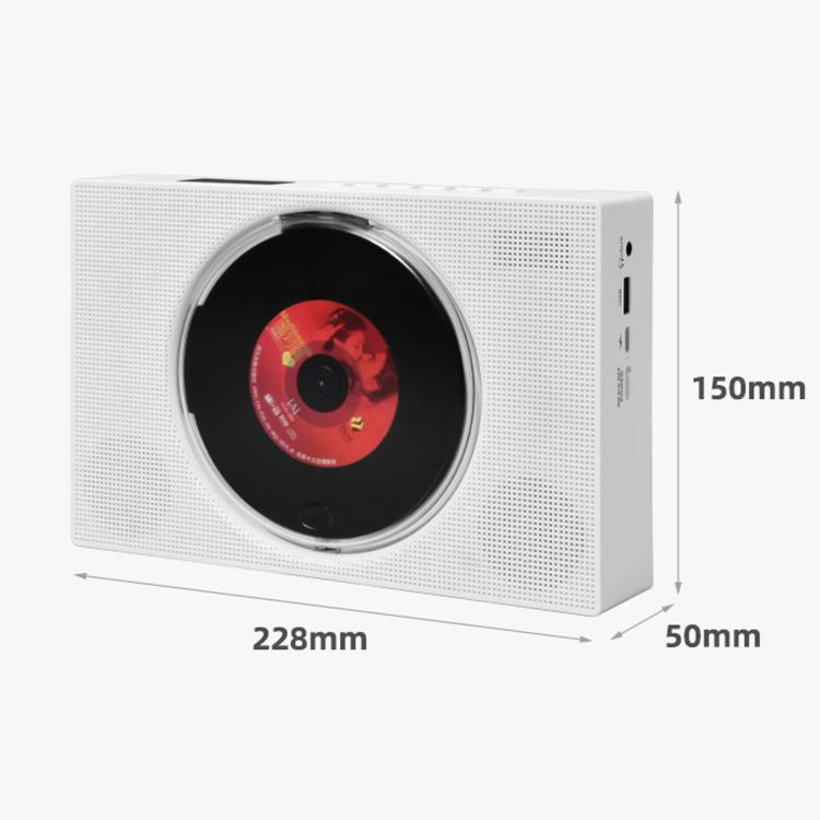 Kecag KC-606 Portable CD Player Home Bluetooth Music Player, White Plug-in, Black Plug-in, White Rechargeable, Black Rechargeable