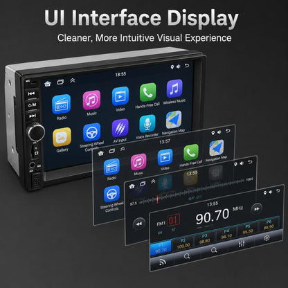 In-Car Navigation Smart Center Console Universal Voice Control, Radio, And Reverse Camera All-In-One Unit, 7 inch TCD-106B, 7 inch TCD-107B