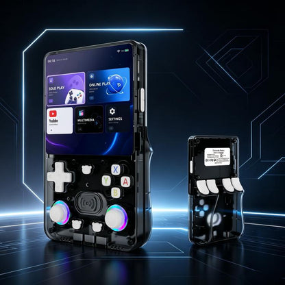 X36 Ultra 4.2-inch IPS Screen Retro Handheld Game Console Android 10.0 Gaming Device with WiFi, RGB Joysticks, 64G Transparent Black, 128G Transparent Black, 64G Transparent White, 128G Transparent White, 64G Transparent Purple, 128G Transparent Purple...