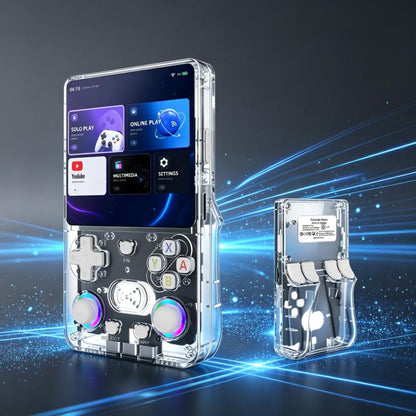 X36 Ultra 4.2-inch IPS Screen Retro Handheld Game Console Android 10.0 Gaming Device with WiFi, RGB Joysticks, 64G Transparent Black, 128G Transparent Black, 64G Transparent White, 128G Transparent White, 64G Transparent Purple, 128G Transparent Purple...